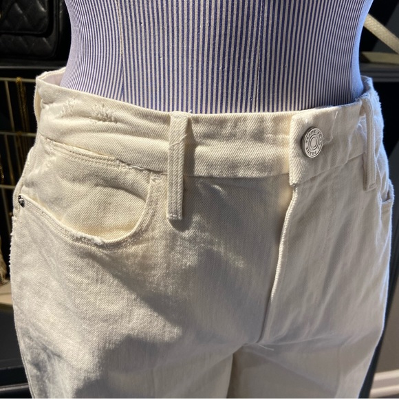 NWT Frame Denim Le Super High Straight White Jeans – Size 30 - Picture 8 of 13